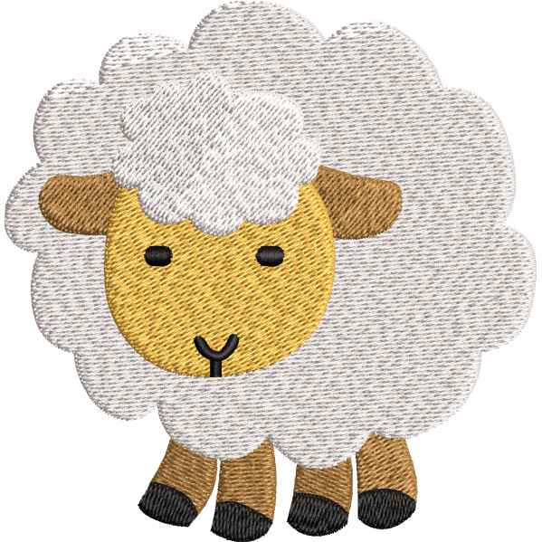 Cute Sheep Embroidery Design