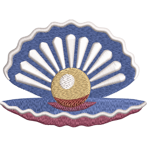 Sea Shell Embroidery Design