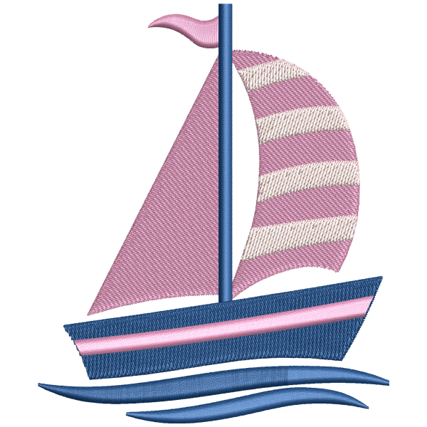 Sailboat Embroidery Design