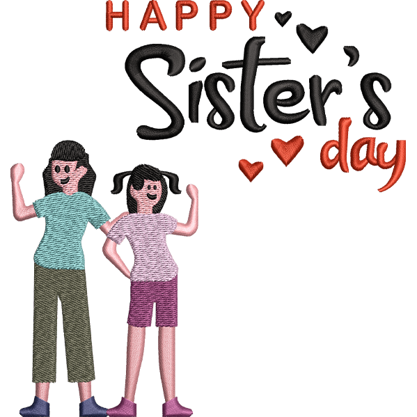 Happy Sister’s Day Heart Design