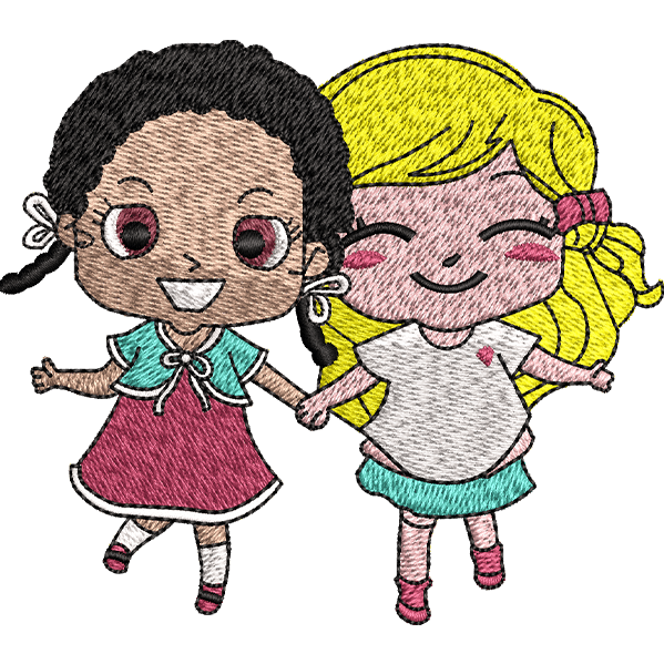 Sisters Smiling Love Design