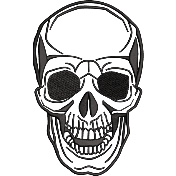 cranium embroidery design