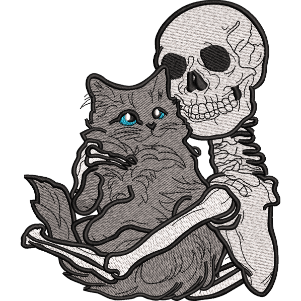 skeleton cat design