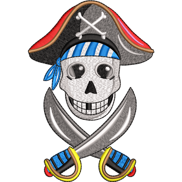 skullcap embroidery design