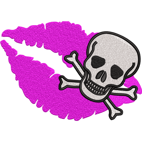 death skull embroidery design