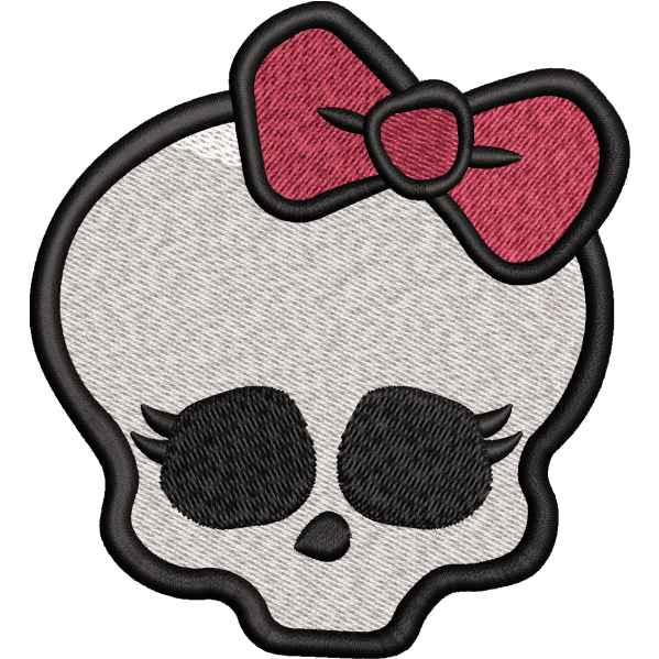 Female Skull Embroidery Design