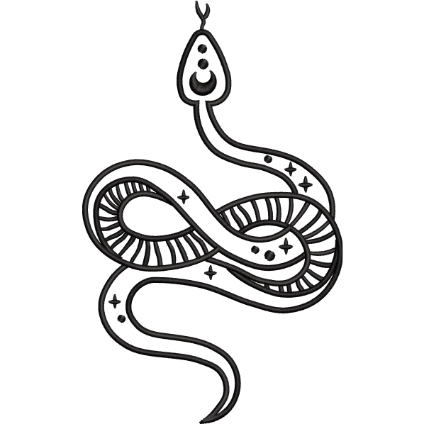 snake embroidery design
