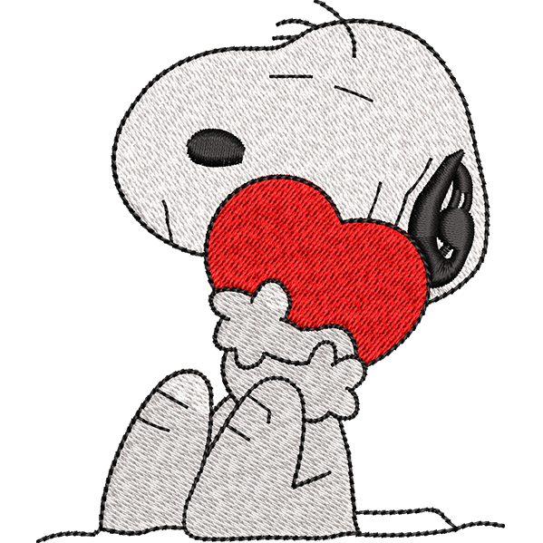Snoopy With Heart Design