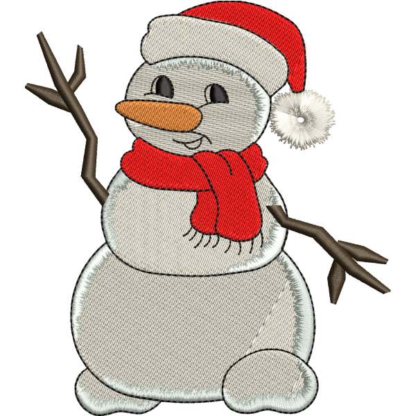 Santa Hat Snowman Design