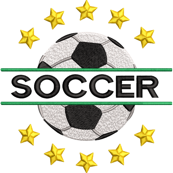 Soccer Football Embroidery Design
