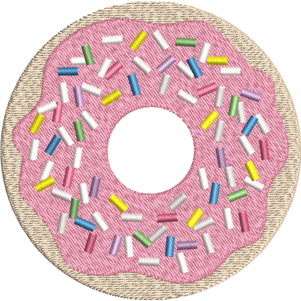 Sprinkles Donut Embroidery Design