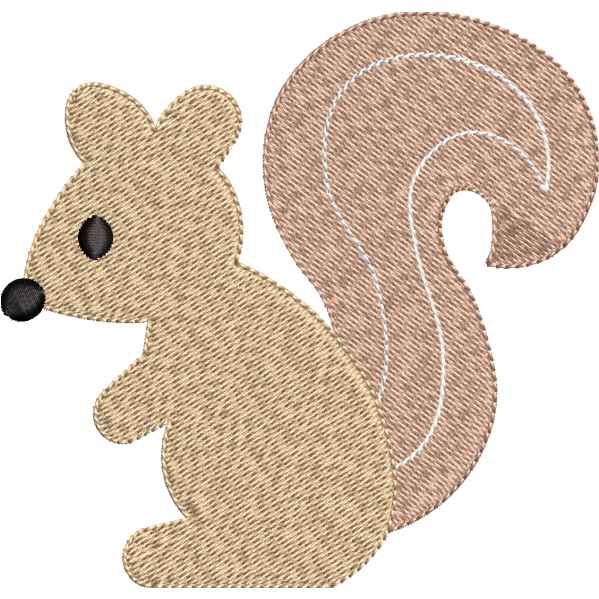 Brown Cute Baby Squirrel Design