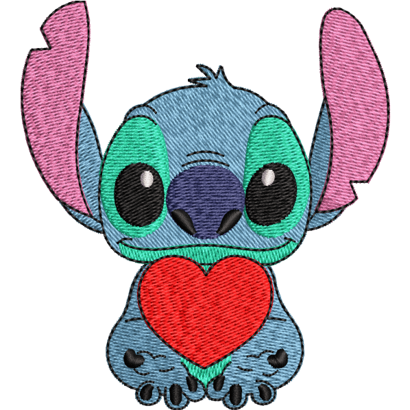 cartoon heart embroidery design