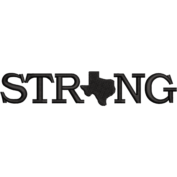 Texas Strong Embroidery Design