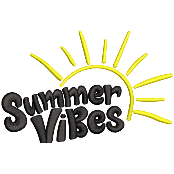 Summer Vibes Embroidery Design