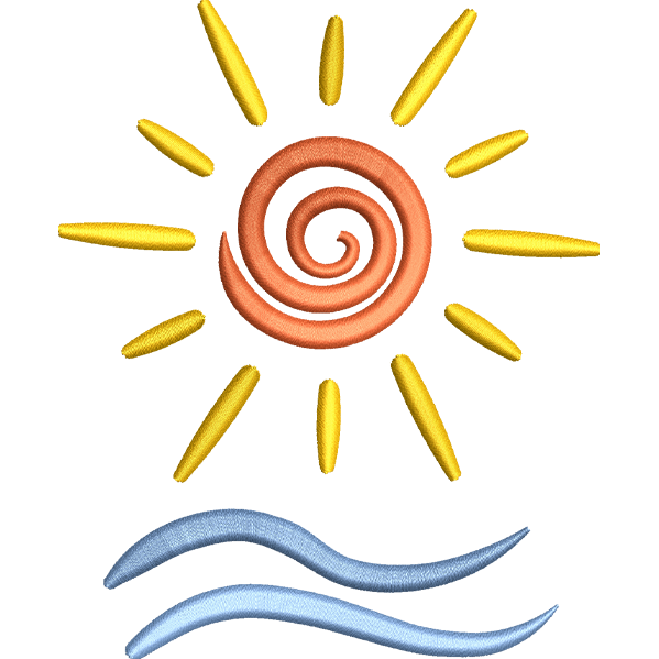 Full Sun Embroidery Design