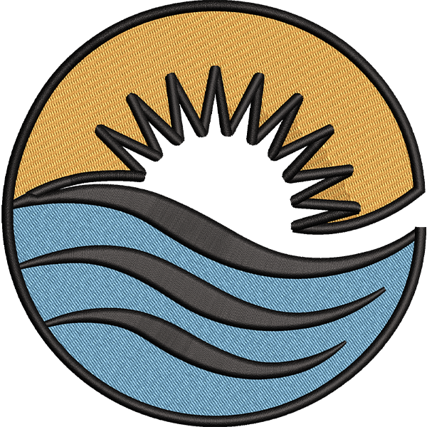 Rising Sun Embroidery Design