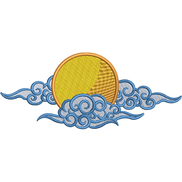 Rising Sun Clouds Design