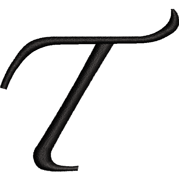 T Embroidery Design