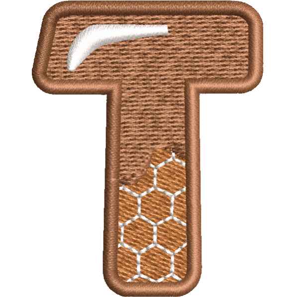 Brown Alphabet T