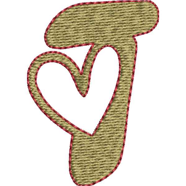 Heart Alphabet T