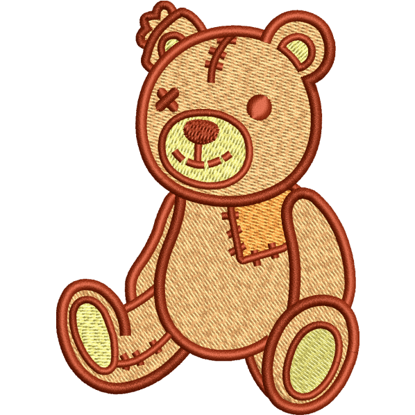 Teddy Bear With Scarf Design