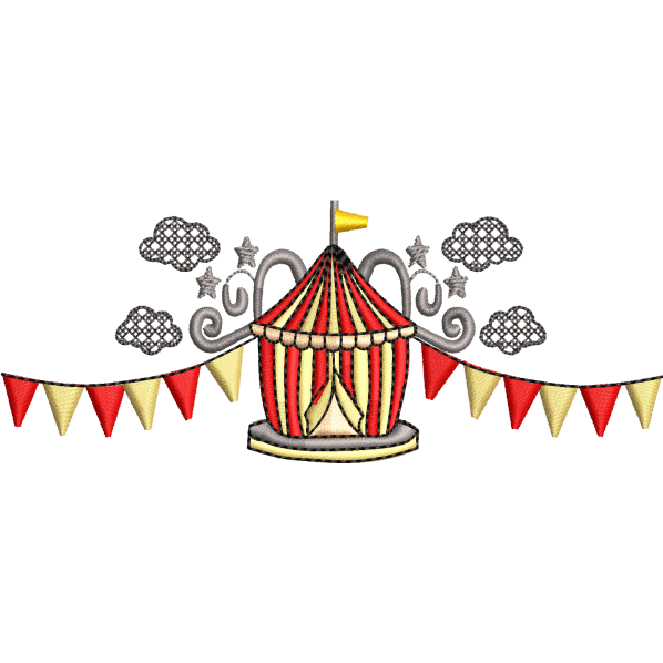 Tent with Flag Design