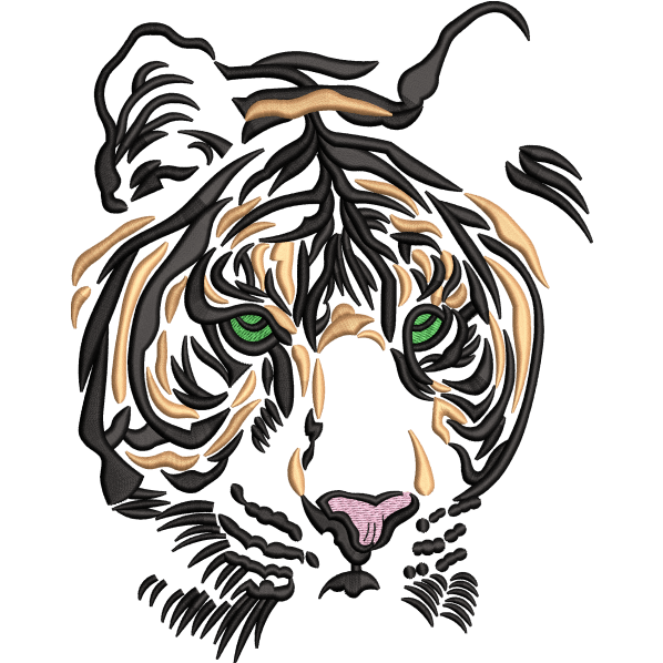 tiger embroidery design