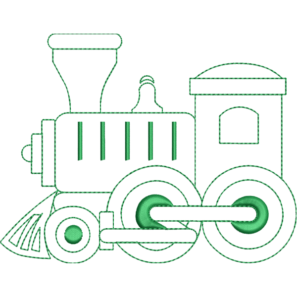 Toy Train Engine Outline Design