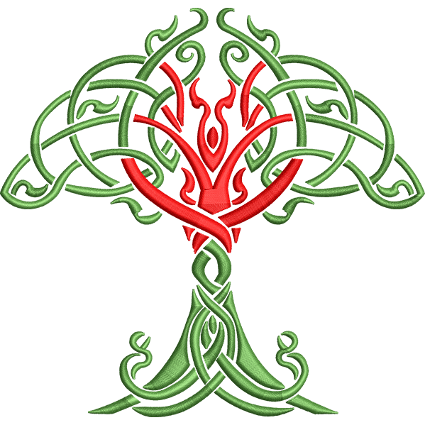 Celtic Knot Green Embroidery Design