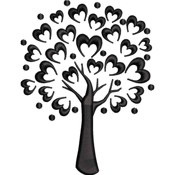 Tree heart design