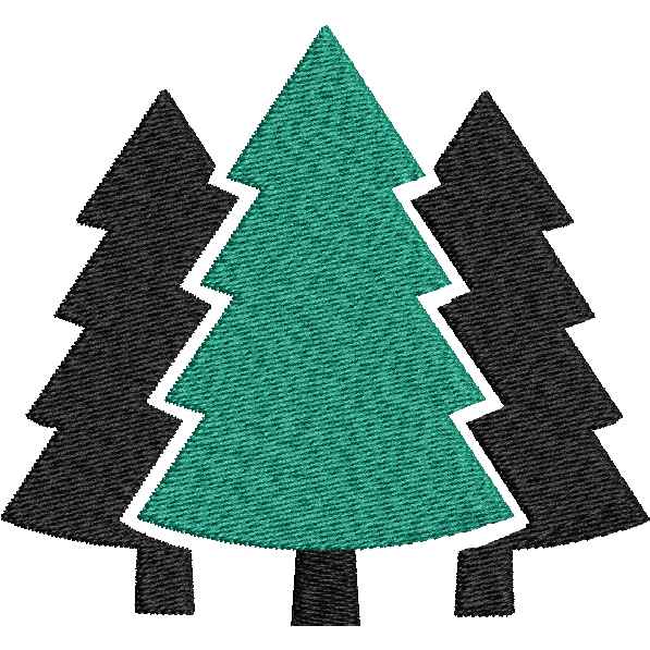 Trees Embroidery Design