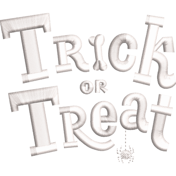 Trick Or Treat Embroidery Design