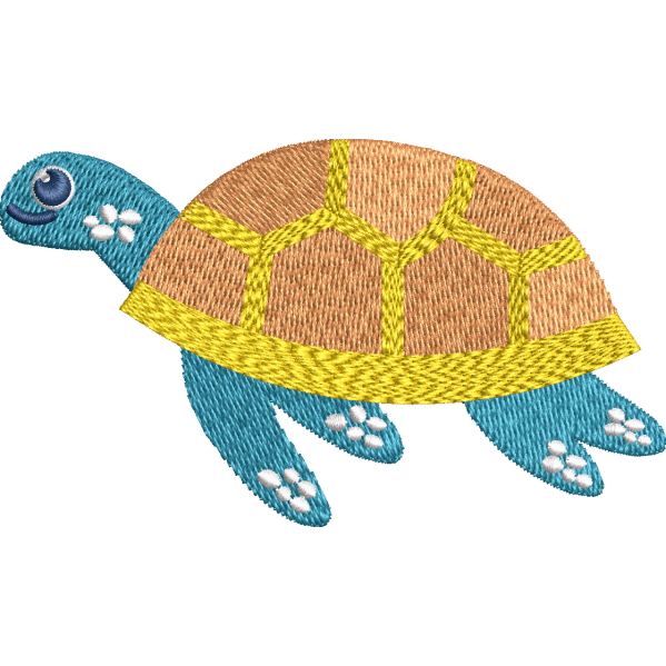 Turtle Embroidery Design