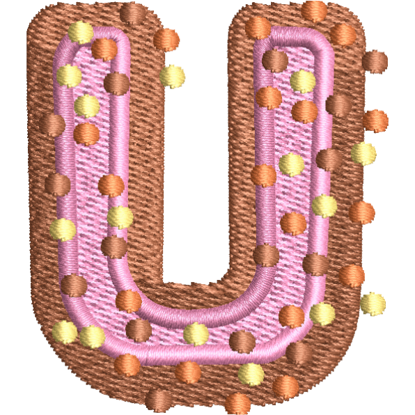Pink Alphabet U