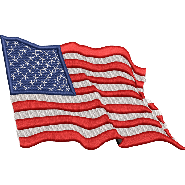 Waving American Flag Design