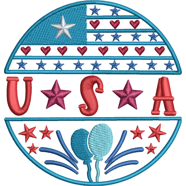 Patriotic USA Badge Design