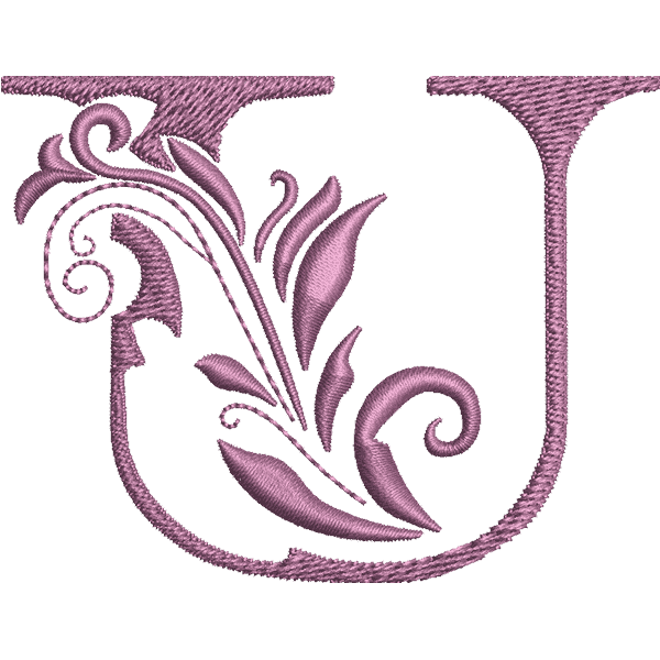 Flower Letter U Design