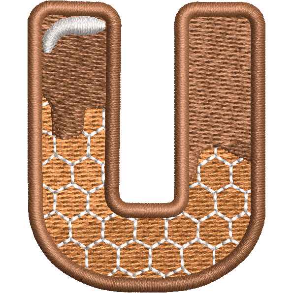 Brown Alphabet U