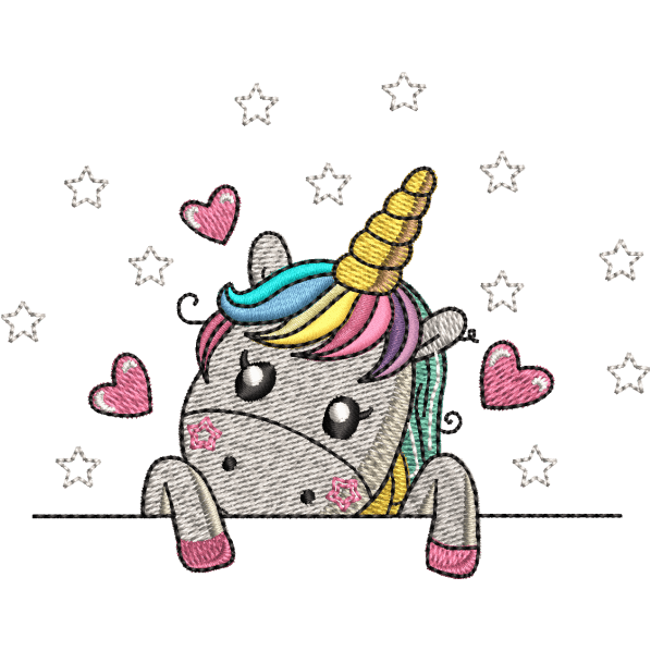 unicorn embroidery design