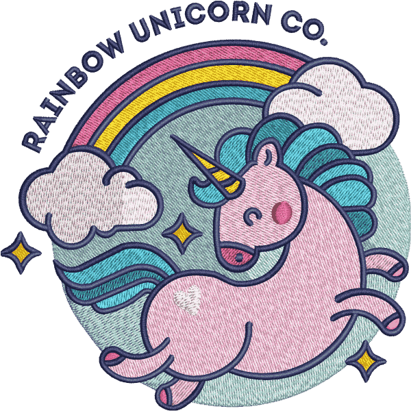 Multicolored Rainbow Unicorn Design
