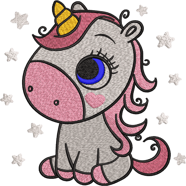 Unicorn with Stars Design