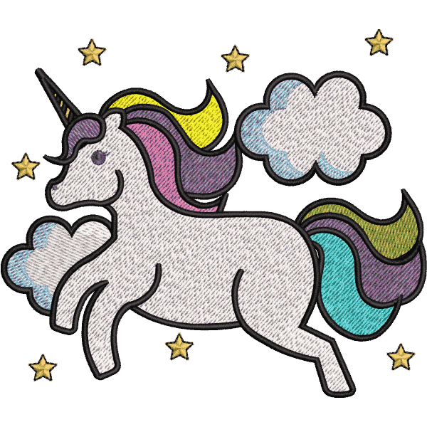 Happy Flying Unicorn Design