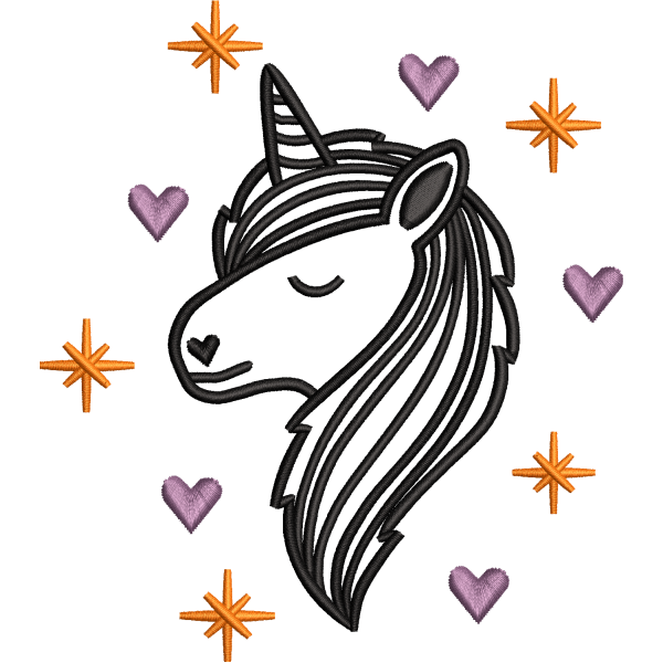 Cute Unicorn Head Design