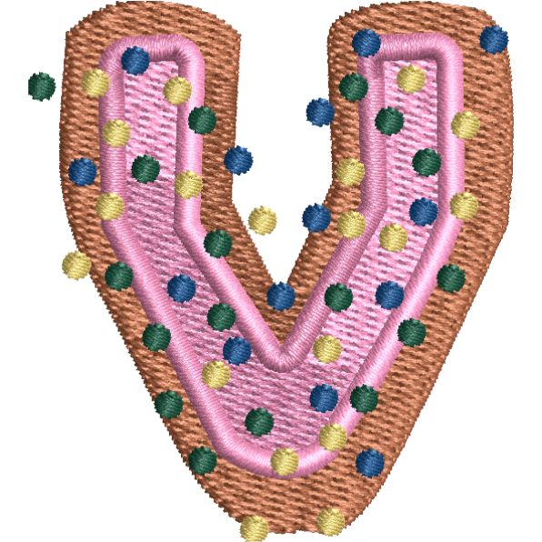 Pink Alphabet V