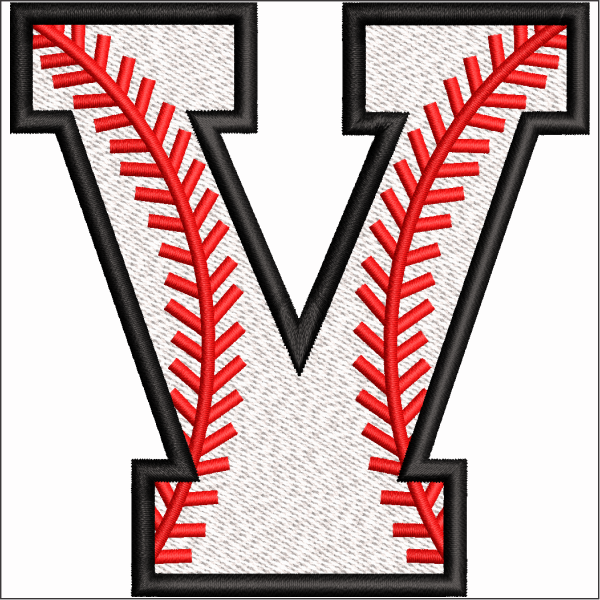 V Leave Embroidery Design
