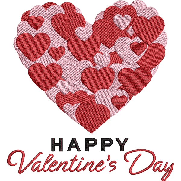 Pink And Red Heart Shape Design