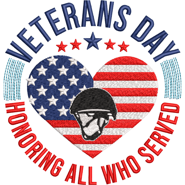 Veterans Day Heart Design