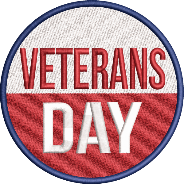 Veterans Day Round Badge Design