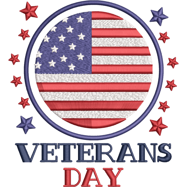 Veterans Day Flag Badge Design